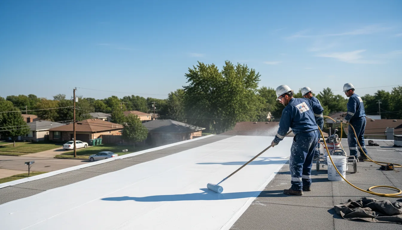 Commercial roof coating in Orleans, IN near me
